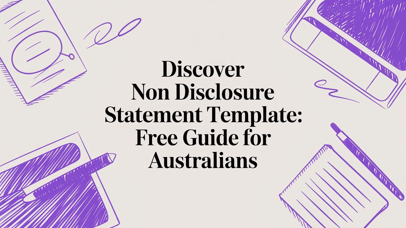 Discover non disclosure statement template: Free guide for Australians
