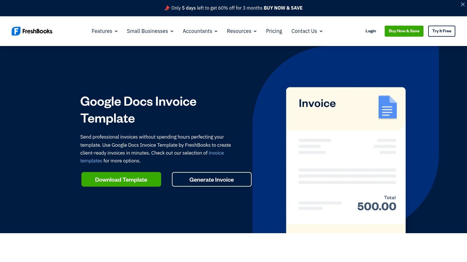 FreshBooks – Google Docs Invoice Templates